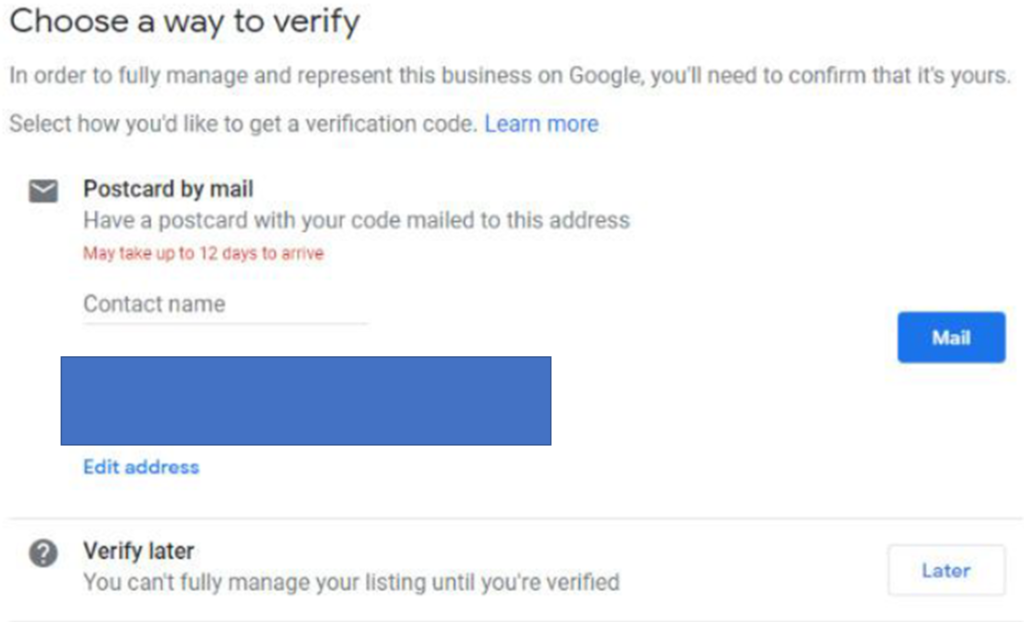 Verify the Google Listing