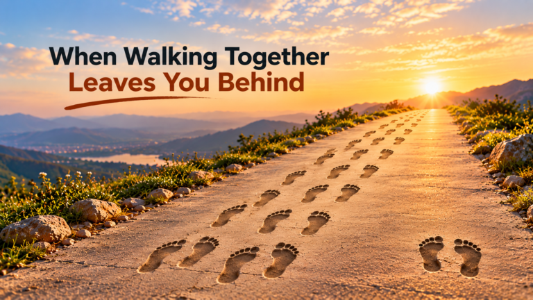 When walking together leaves you behind