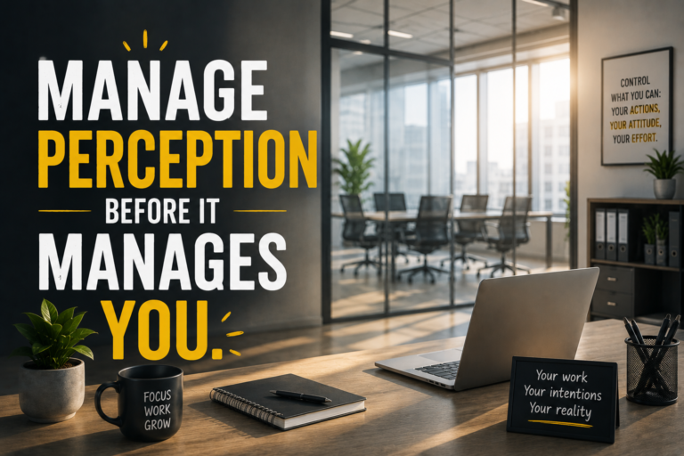 Manage perception before it manages you.