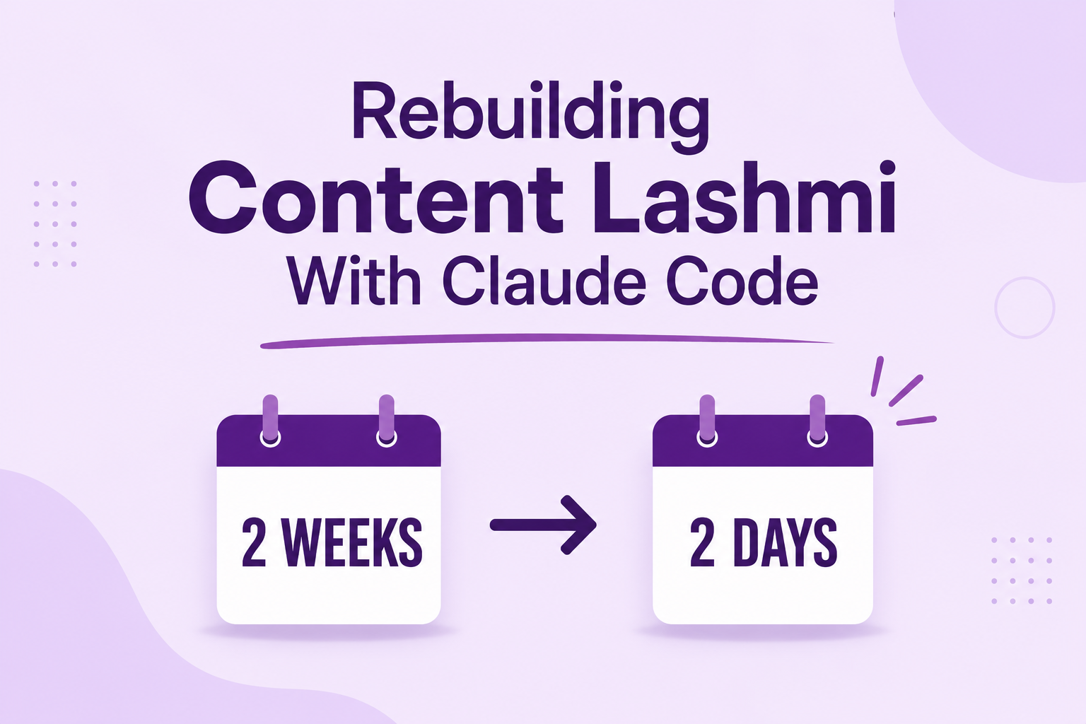 Rebuilding Content Lashmi With Claude Code